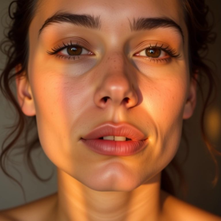 Acabamento luminoso e radiante da base para pele seca.