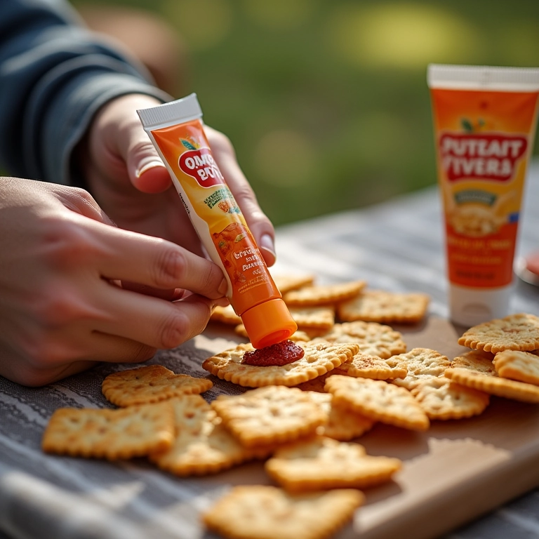 Alimentos em bisnaga para lanches rápidos