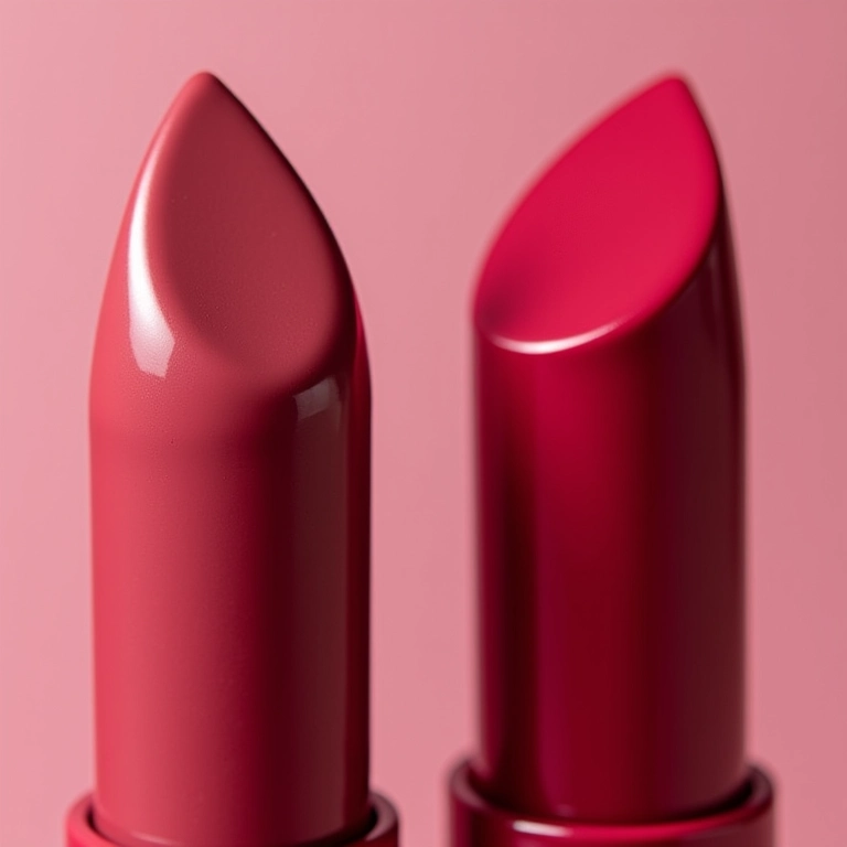 Amostras de batom vinho cremoso e matte.