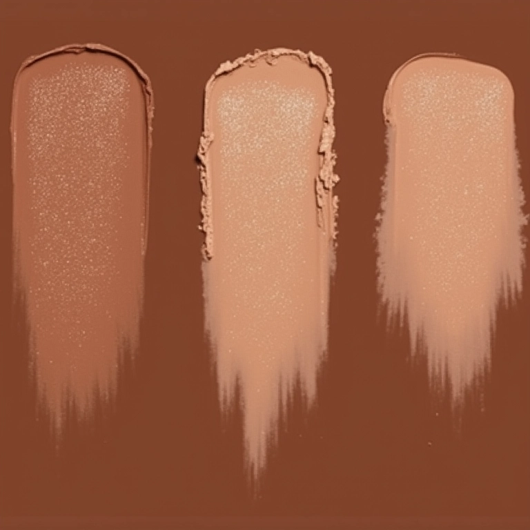 Amostras de iluminadores de farmácia em diferentes tons de pele.