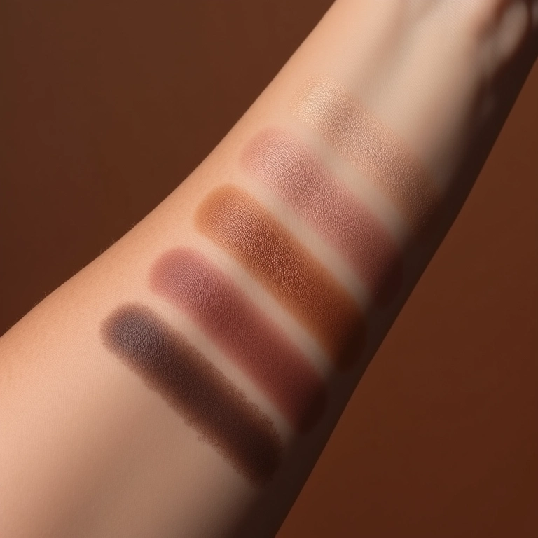 Amostras de sombras neutras altamente pigmentadas.