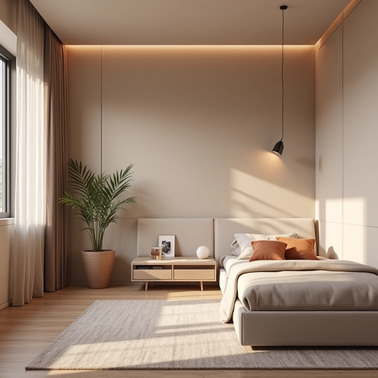 Apartamento com paredes acetinadas, mostrando o custo-benefício atrativo.