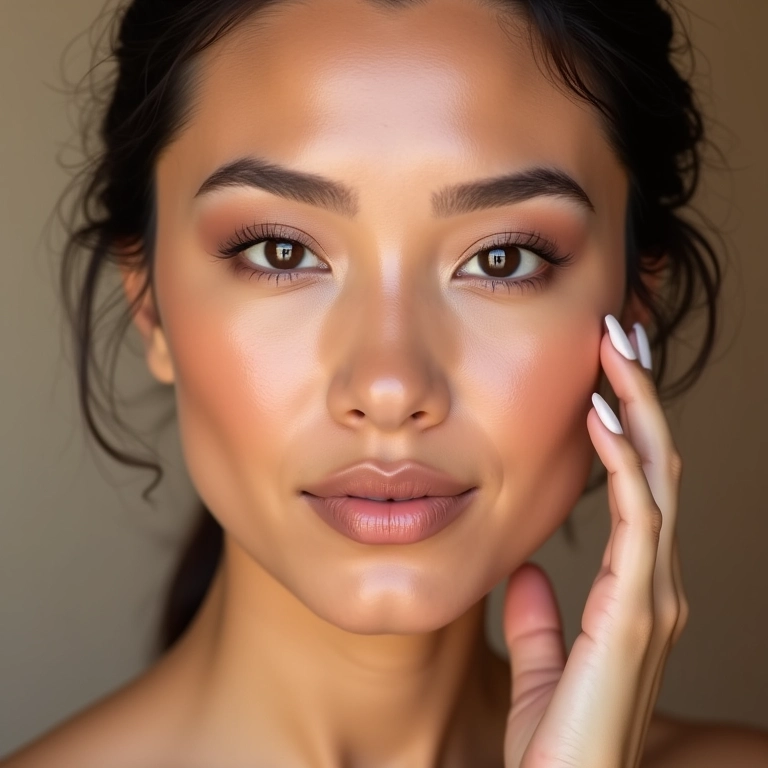 Aplicação de bronzer frio em diferentes formatos de rosto.