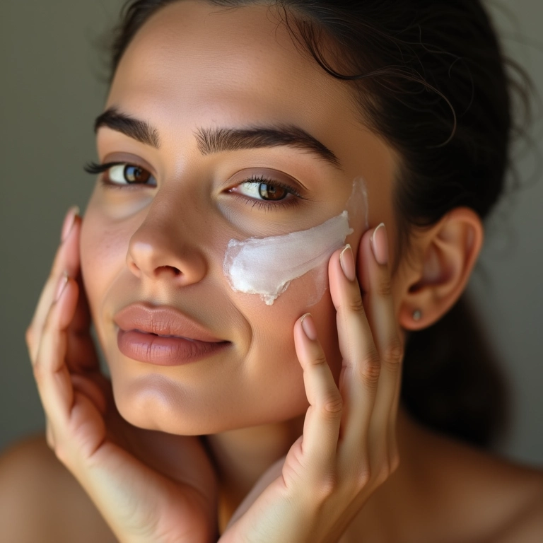 Aplicação de cera facial para um toque aveludado na pele.