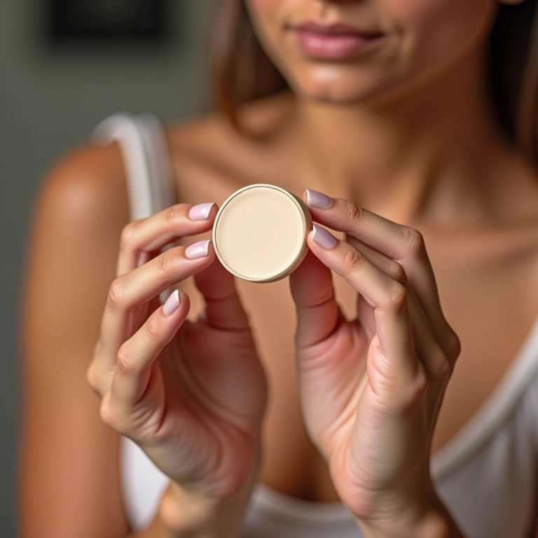 Aplicação de primer e pó translúcido na pele.