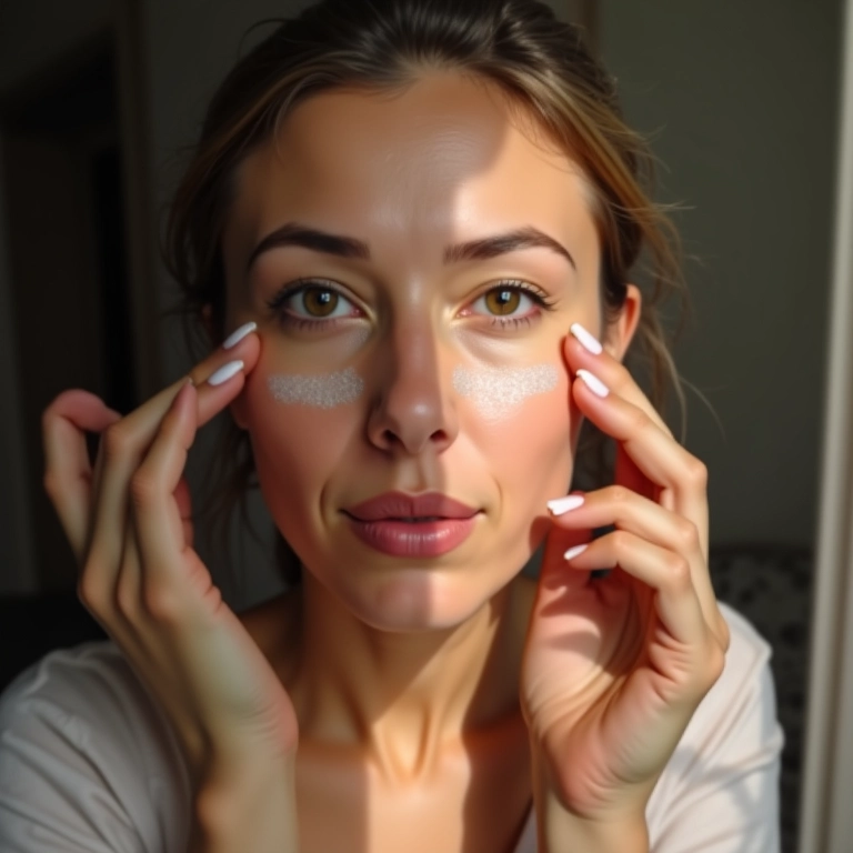 Aplicação estratégica de iluminador no contorno invertido.