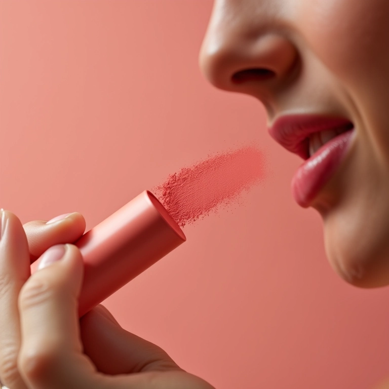 Aplicação fácil de blush cremoso em bastão.