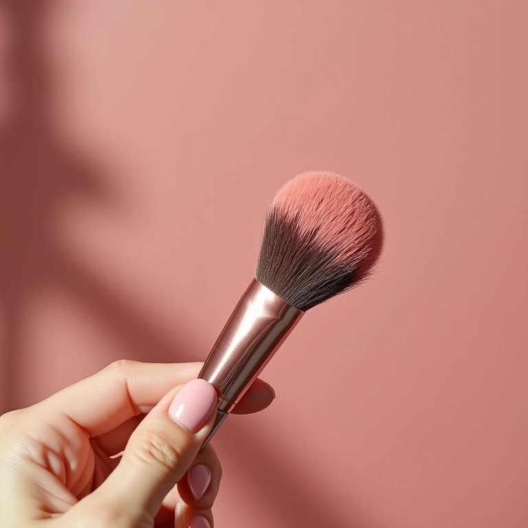 Aplicação fácil de blush mineral com pincel macio.