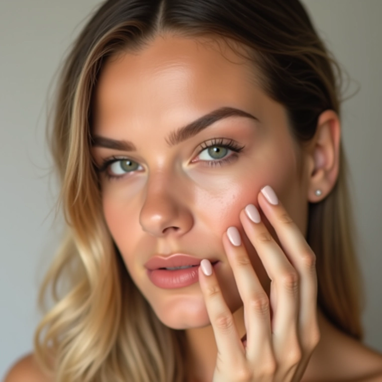 Aplicação fácil de bronzer cremoso no rosto.