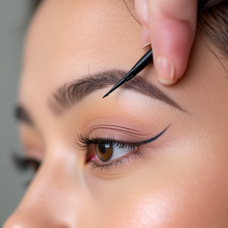 Aplicação fácil de delineador em caneta.