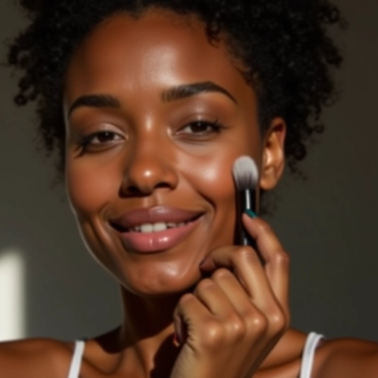 Aplicação suave de contorno com um pincel macio para um visual natural.