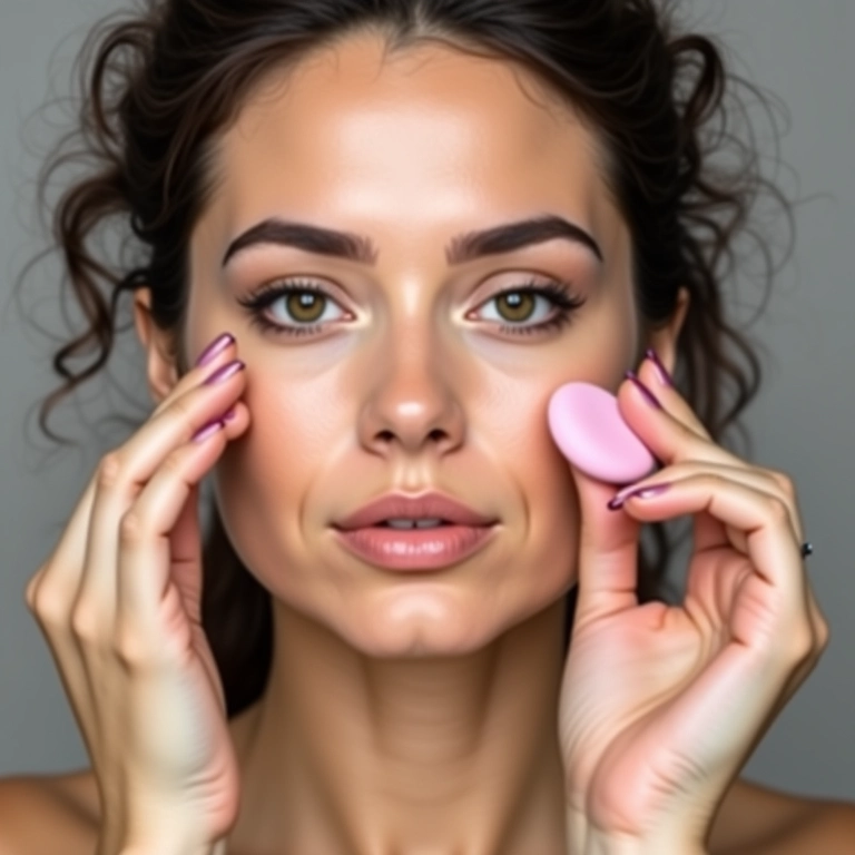 Aplicando base com pincel e esponja