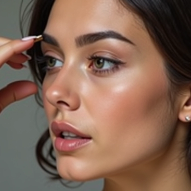 Aplicando contorno no nariz.