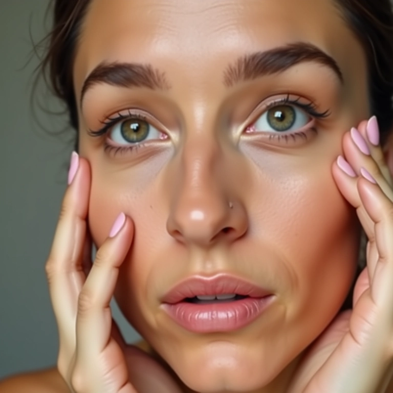 Aplicando corretivo mais claro nas áreas escuras das olheiras.