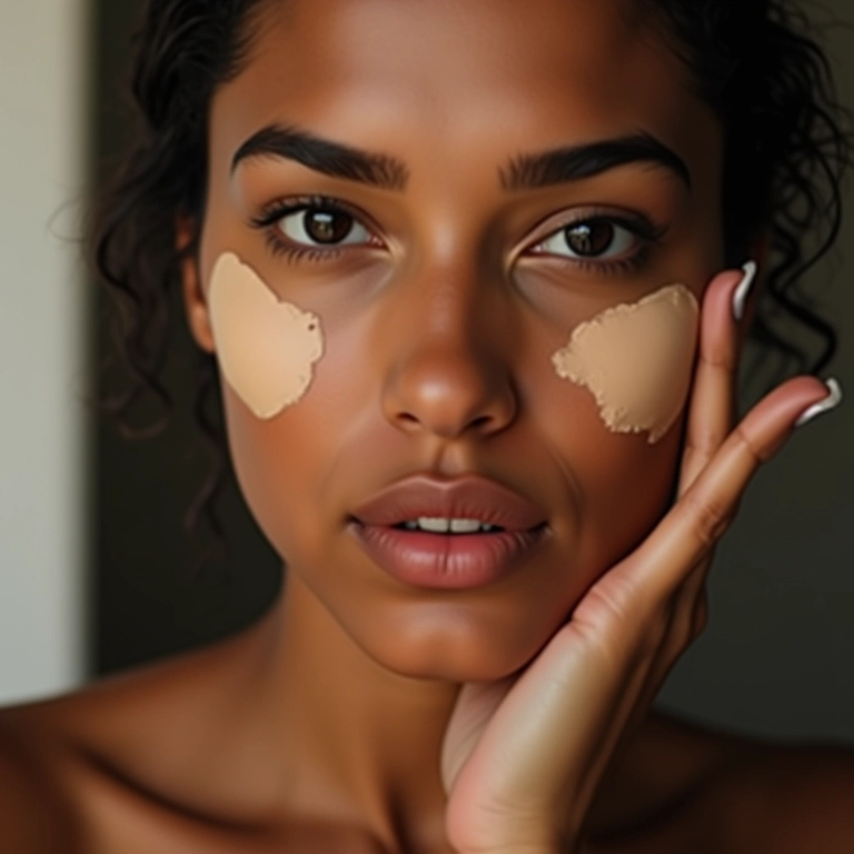 Aplique a base matte com moderação.