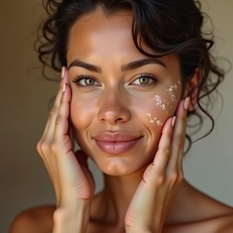 Base com acabamento natural para leveza e frescor.