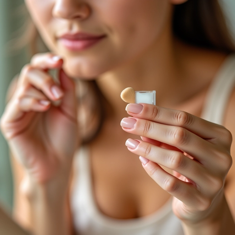 Base com proteção solar para pele clara.