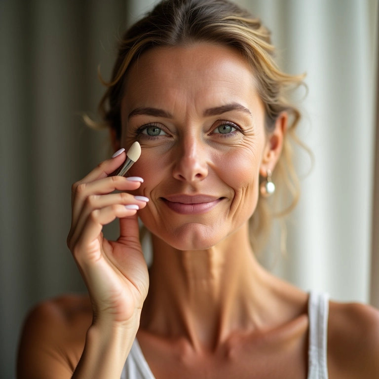 Base com vitamina E para pele madura.