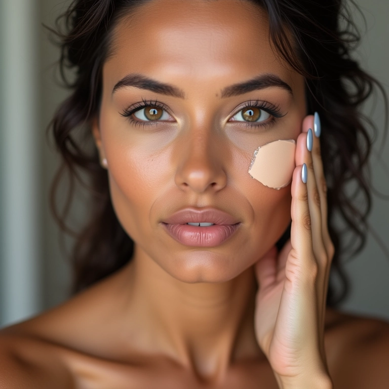 Base hidratante para pele seca: antes e depois com mulher brasileira.