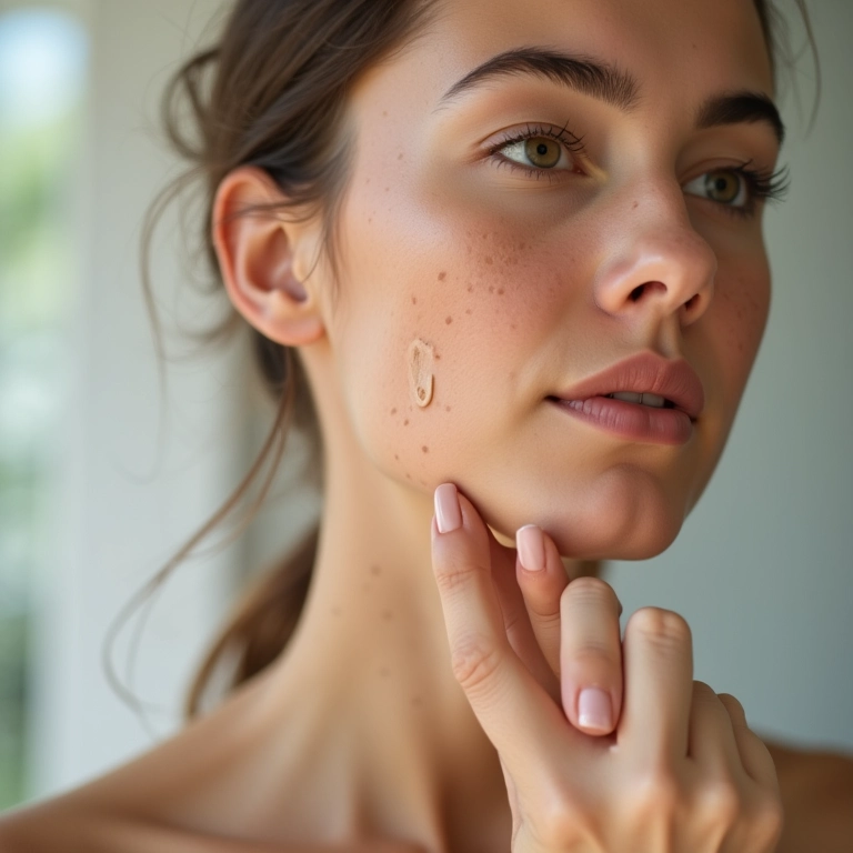 Base para pele acneica com cobertura e tratamento.