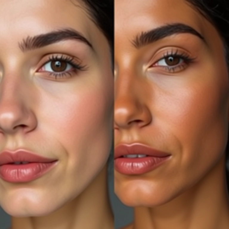 Base ressecada sendo recuperada com diluidor de maquiagem.