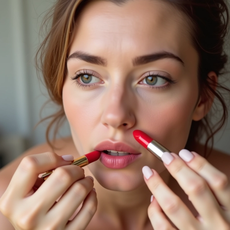 Batom com ácido hialurônico para lábios mais cheios e hidratados.