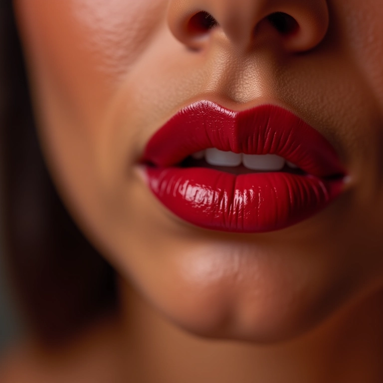 Batom com efeito glossy para um visual moderno.