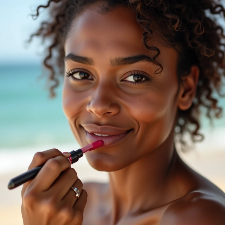 Batom com FPS para lábios protegidos e coloridos.