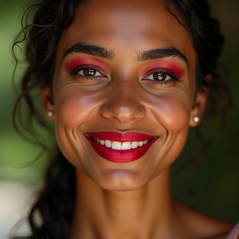 Batom vibrante e marcante para carnaval.