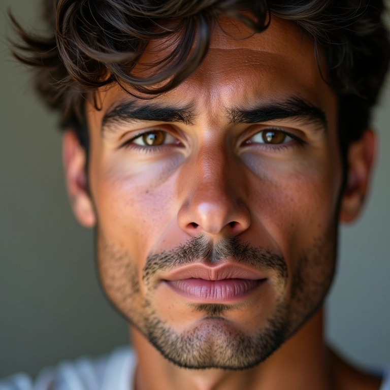 BB cream disfarçando olheiras e bolsas na pele masculina.