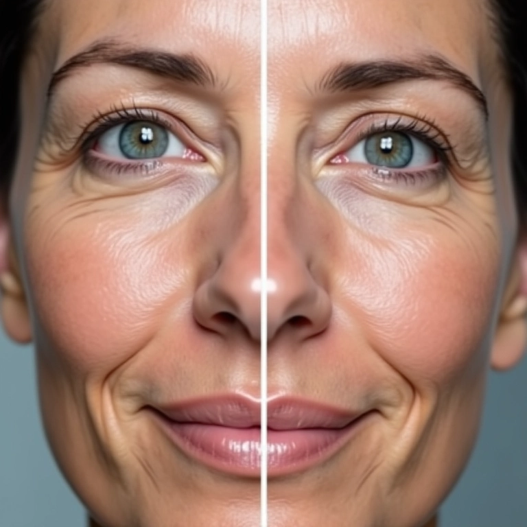 BB cream uniformizando o tom da pele madura.