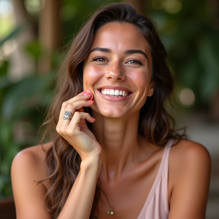 Blush em tons pêssego e rosado para morenas.