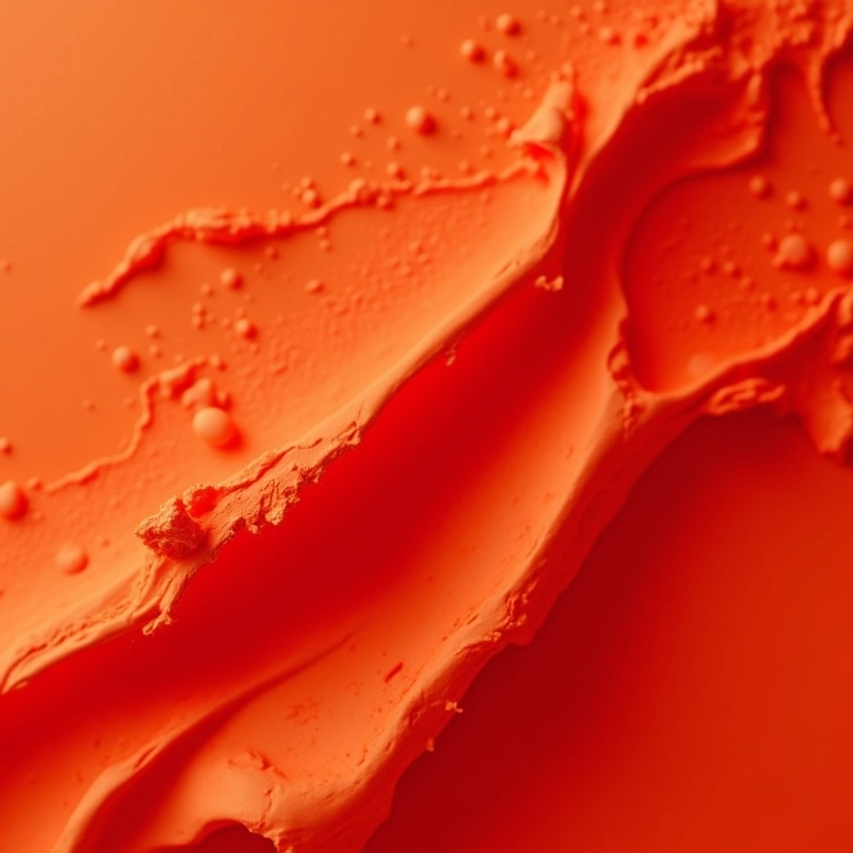 Blush laranja cremoso e em pó.