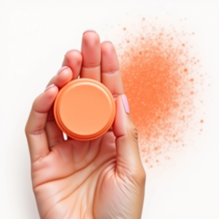 Blush laranja matte e cintilante lado a lado.