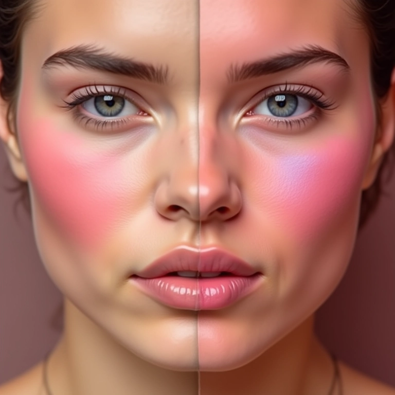 Blush opaco versus blush cintilante.