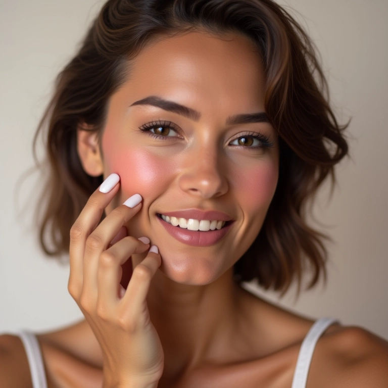 Blush para festa de dia e de noite.