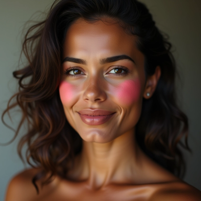 Blush para um toque de saúde na maquiagem de casamento.