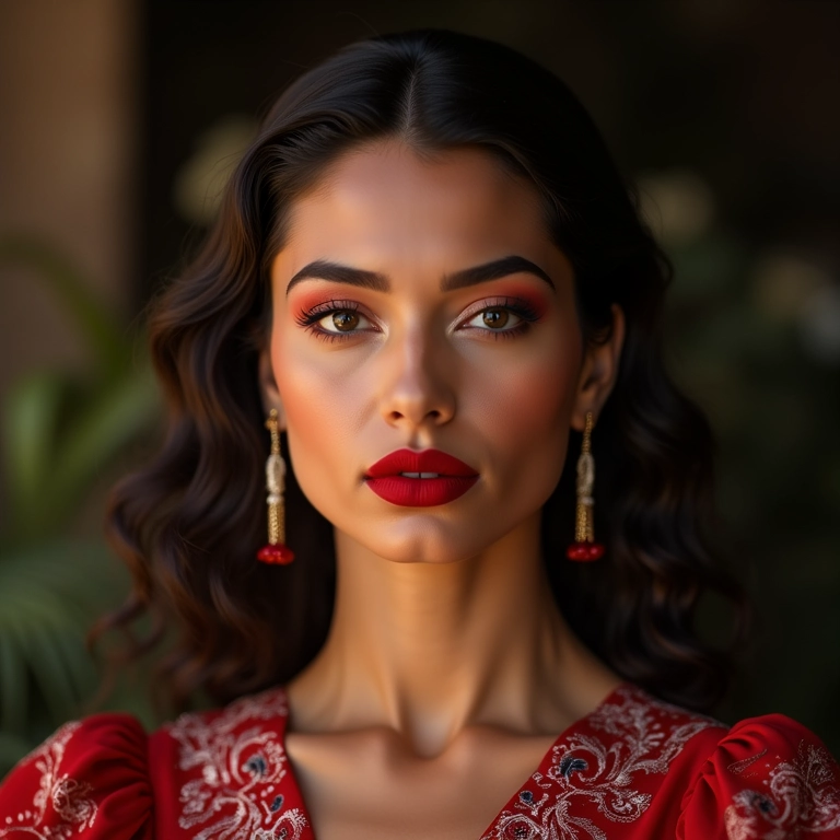 Boca vermelha e marcante para Festa Junina.