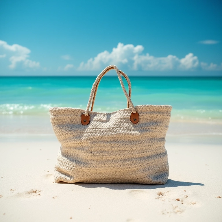 Bolsa de palha ou crochê para um look de verão.