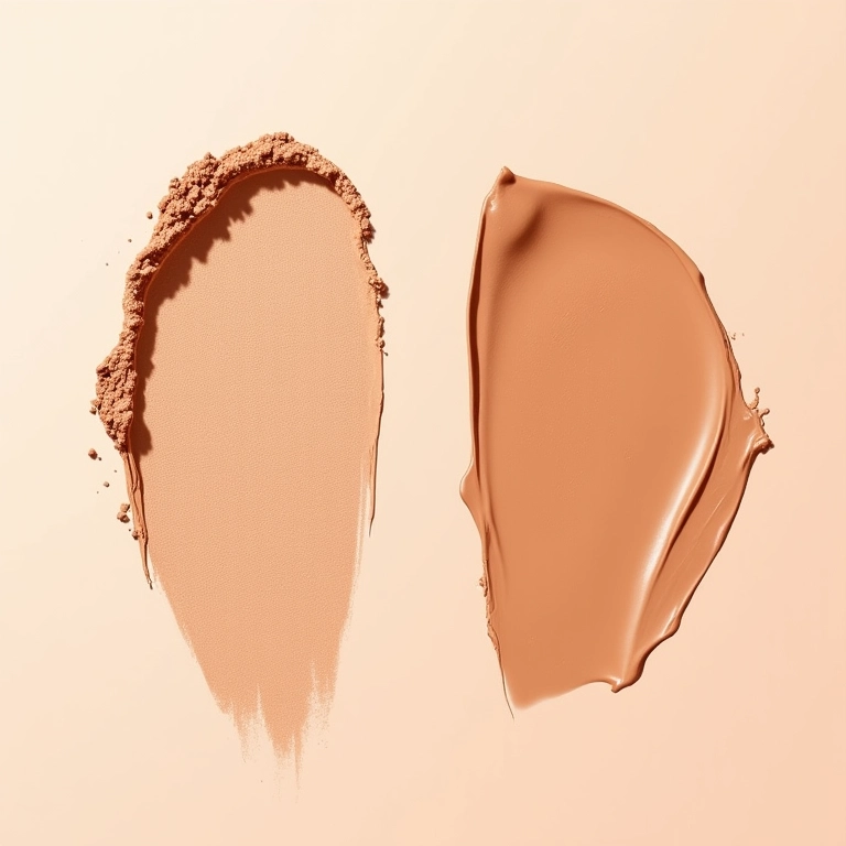 Bronzer em pó versus cremoso.