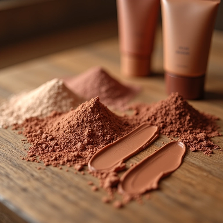 Bronzers em pó, creme e líquido para pele negra.