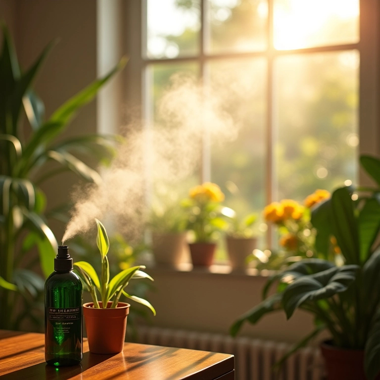 Bruma energizante purificando o ambiente.