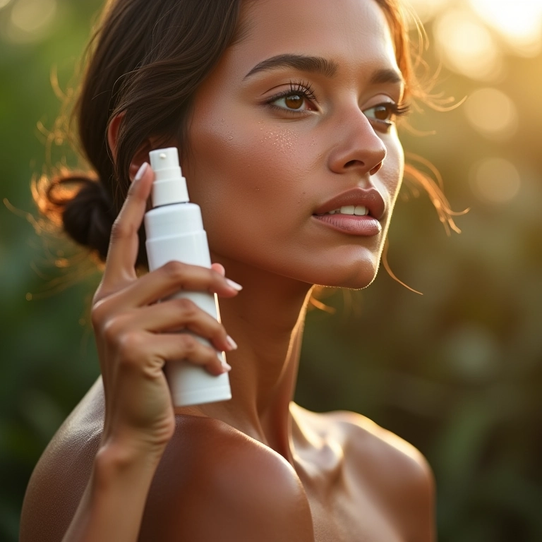 Bruma fixadora hidratante para finalizar a maquiagem.