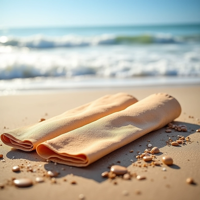 Cangas estampadas para usar na praia ou piscina.