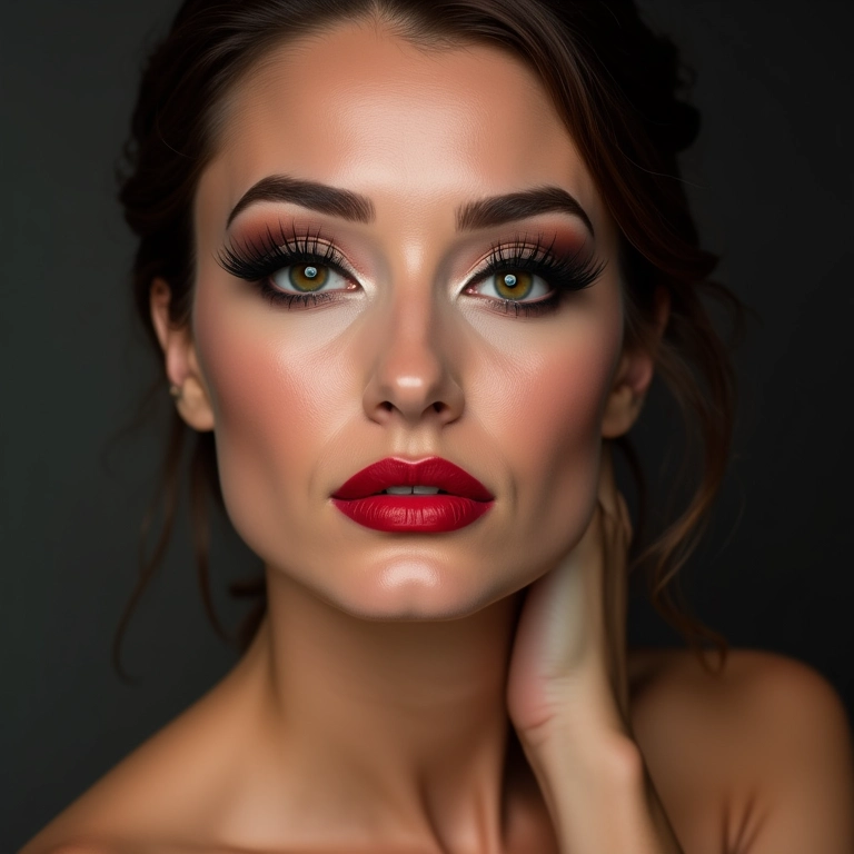 Cílios postiços de efeito gatinho