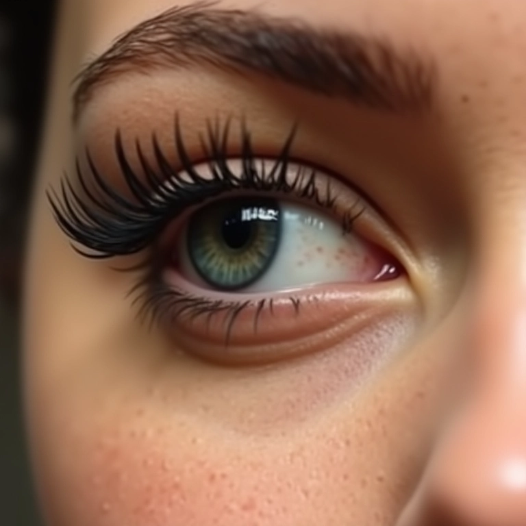 Cílios postiços magnéticos sendo aplicados facilmente.