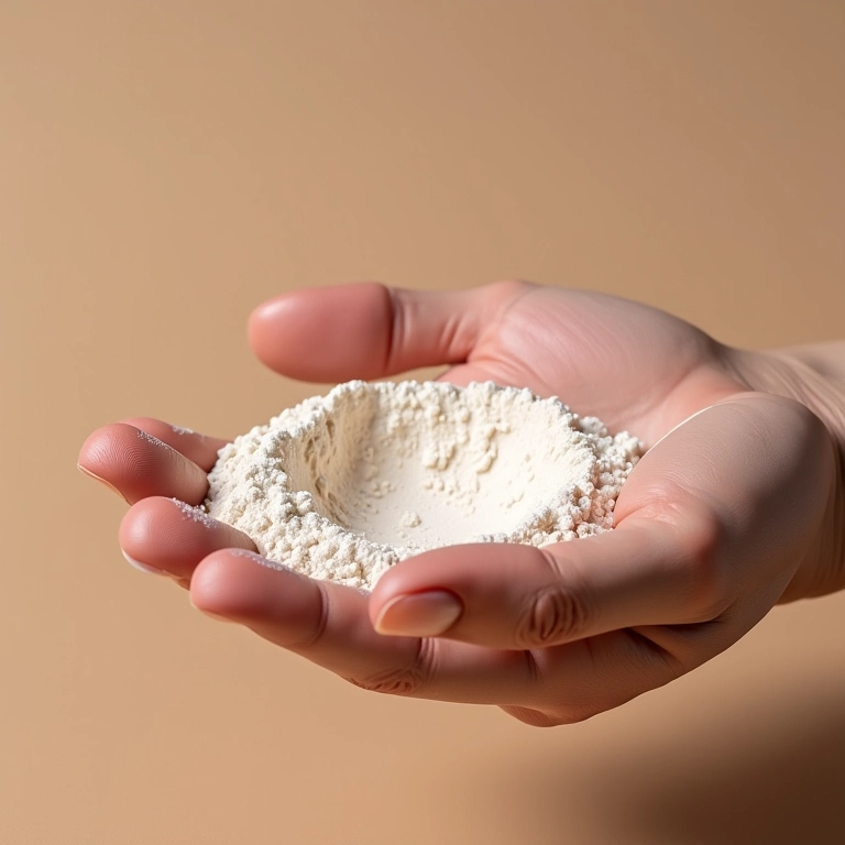 Cobertura leve e translúcida de pó solto na pele.