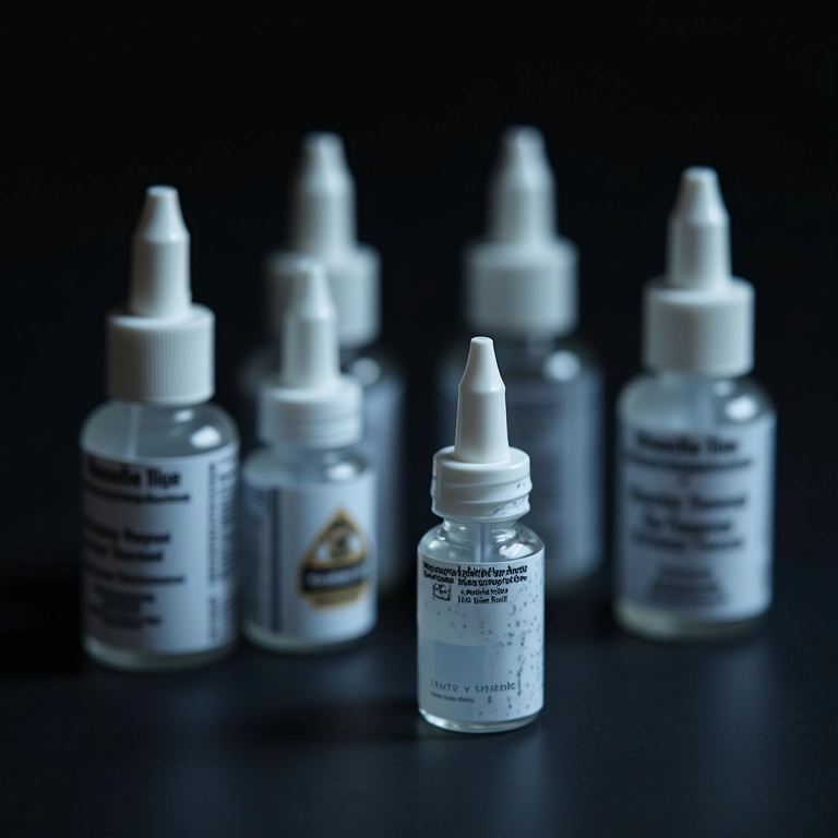 Cola para cílios armazenada corretamente em local fresco e escuro.