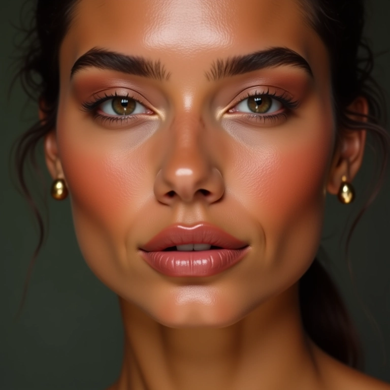 Combinando iluminador com outros produtos de maquiagem.