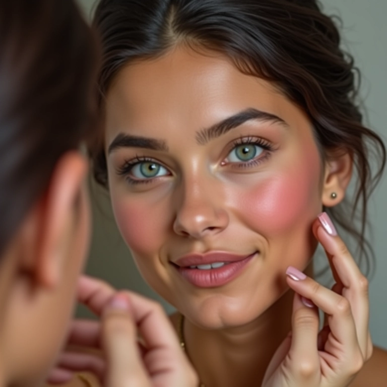 Como usar blush em tinta para um efeito natural.